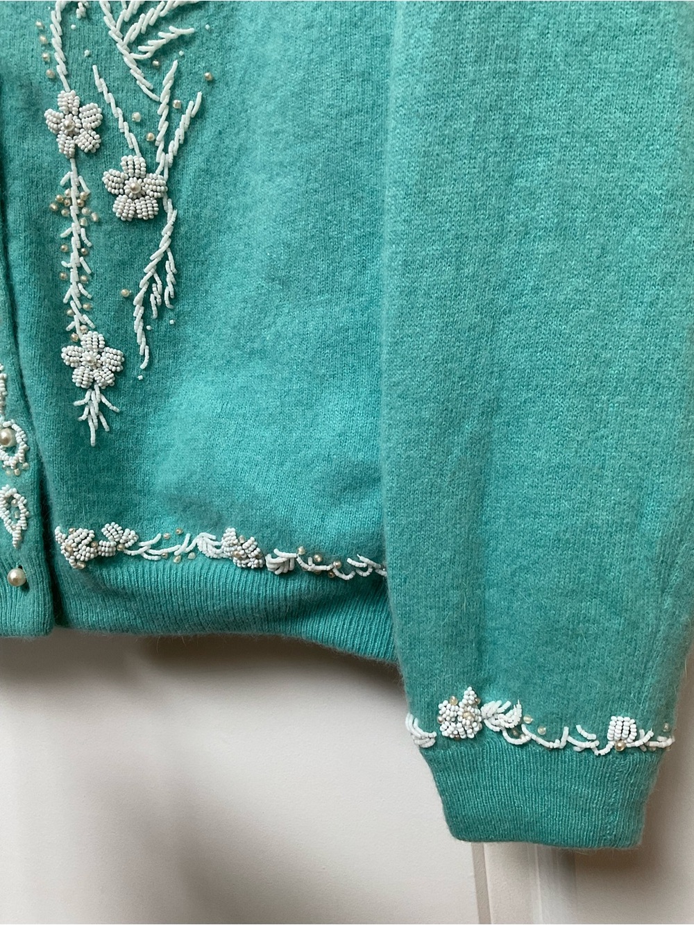 Vintage 50’s-60’s Glass Beaded Cardigan - Picture 6 of 15